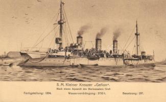 SM Kleiner Kreuzer Gefion, Marine-Erinnerungskarte Nr. 87A / German navy
