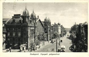 Budapest VI. Nyugati pályaudvar, automobil, villamos