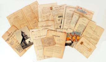 1882-1945 Vegyes dokumentumok 28db.