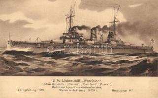 SM Linienschiff Westfalen, Marine-Erinnerungskarte / German navy