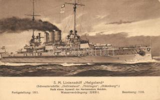 SM Linienschiff Helgoland, Marine-Erinnerungskarte / German navy