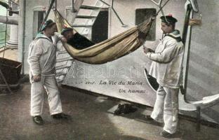 La Vie du Marin. Un hamac / inside a French ship, a hammock