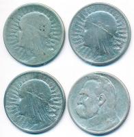 Lengyelország 1933-1934. 2Zl Ag (4x) T:2-,3
Poland 1933-1934. 2 Zlotych Ag (4x) C:VF,F