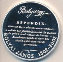 2002. 3000Ft Ag "Bolyai János" T:PP