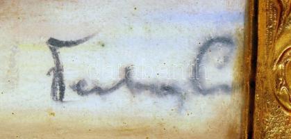 Olvashatatlan jelzéssel:Szőllős csendélet. Pasztell, papír, üvegezett antik keretben, 28×43 cm