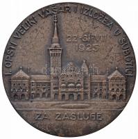 Jugoszlávia/Szerb-Horvát-Szlovén Királyság 1925. "Szabadka Kiállítás és Vásár" fém emlékér...