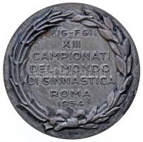 Olaszország / Róma 1954. "XIII. Gimnasztikai Világbajnokság" Ag emlékérem nemesfém jelzése...