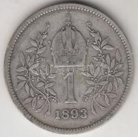 Ausztria 1893. 1K Ag T:3 Austria 1893. 1 Corona Ag C:F