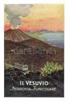 Vesuvio con Ferrovia e la Funicolare / Italian Railway and Funicular advertisement