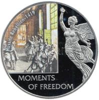 Libéria 2006. 10$ "Szabadság pillanatai-Huszita felkelés 1419." multicolor T:PP tanúsítvánnyal Liberia 2006. 10 Dollars "Moments of Freedom/Hussite rebellion 1419." multicolor C:PP