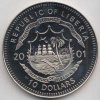 Libéria 2001. 10$ "Szabadság pillanatai - az ENSZ megalapítása" multicolor T:PP Liberia 2001. 10 Dollars "Moments of Freedom - Foundation of the United Nations" multicolor C:PP