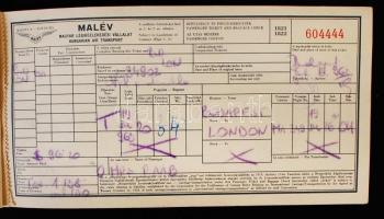 1962 Magyar Légiközlekedési Vállalat Repülőjegy Budapest- London viszonylatban poggyászvevénnyel /
1...