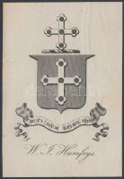 Jelzés nélkül: Ex libris W. J. Humfrys, fametszet, papír, 9×6 cm