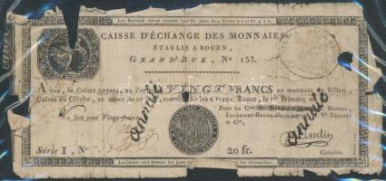 Franciaország / Rouen 1797-1803. 20Fr T:IV,V France / Rouen 1797-1803. 20 Francs C:G,Pr Krause S245a 