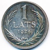 Lettország 1924. 1L Ag T:2 Latvia 1924. 1 Lats Ag C:XF