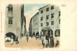 Gorizia, Görz; Piazza del Duomo e via Rastello, Drogheria N. Frantz