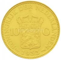 Hollandia 1933. 10G Au "I. Vilma" Utrecht (6.76g/0.900) T:2
Netherlands 1933. 10 Gulden Au...
