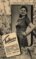 Takaros ruha reklám, Magyar Divatcsarnok, Budapest VII. Rákóczi út 70-76. / Hungarian dress advertisement (EK)