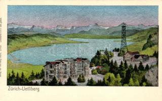 Zürich, Uetliberg; Verlag der Uetliberg-Bahn Lunakarte 13113.