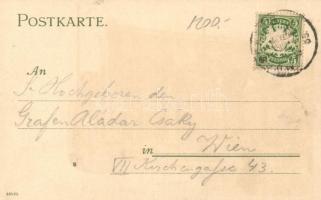 München, Feldherrnhalle, Velten's Künstlerpostkarte No. 83 litho s: Kley