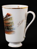 Bögre "Sprudel- Colonnade, Karlsbad 210gr.,1925" felirattal, matricás, hibátlan, az aranyo...