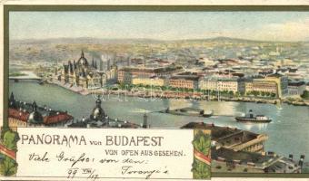 1899 Budapest litho (kis szakadás / small tear)