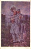 WWI military postcard with Jesus Christ (EK)