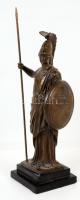 Pallas Athene szobor, bronzírózott spiater. nettó magasság: 21cm
