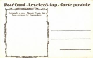 1919 Kolozsvár, Mátyás tér 'La culture magyare sous le joug étranger' irredenta, artist si...