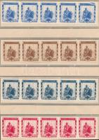 80 db csehszlovák hadirokkant segélybélyeg füzetben