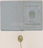 ~1970. "Csepel Vas- és Fémművek" aranyozott, zománcozott, törzsgárda kitűzője 15 év után +...