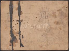 cca 1915 Elemi iskola leány osztályának tablóképe, hátulján feliratozva, 19,5×14,5 cm