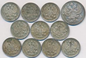 Oroszország 1915. 10k Ag (10x) + 20k Ag T:vegyes
Russia 1915. 10 Kopeks Ag (10x) + 20 Kopeks Ag C:mi...