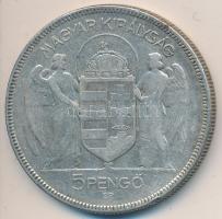 1930. 5P Ag "Horthy jobbra" T:3 Adamo P8