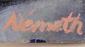 Németh Krisztina (1994-): Kíváncsiság. Akril, vászon, jelzett, 23,5×23,5 cm