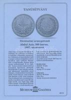 DN "Történelmi aranypénzek - Abdul Aziz 1867. 500 Kurus" aranyozott rézötvözet utánveret &...