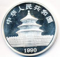 Kína 1990. 10Y Ag "Panda" (1oz/0.999) T:PP
China 1990. 10 Yuan Ag "Panda" (1oz/0...