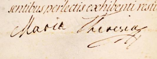 1777 Mária Terézia adománylevele maksai Máriaffi László (?-1783) valóságos táblai ülnök részére, ame...