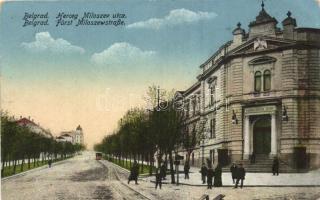 Belgrade, Fürst Mileszowstrasse / street, ministry (EB)