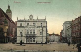 Opava, Troppau; Oberring, Stadttheater / main square, theatre