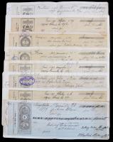 ~1890-1900. 8db klf kitöltött váltó bélyegzésekkel T:III