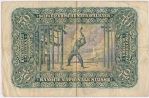Svájc 1938. 50Fr T:III
Switzerland 1938. 50 Franken C:F