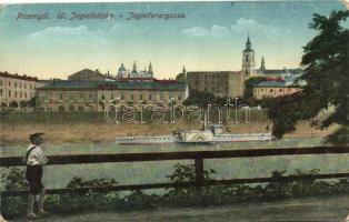 Przemysl, Ul. Jagiellonska / street, steamship