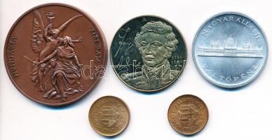 1947. 2f (2x) + 1947. 5P Al "Parlament" + 1990. 100Ft "Fáy András" + 2008. &quot...