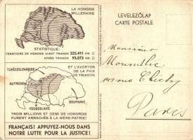 Paris, Place de la Concorde; Budapest, Place de la Liberté; Irredenta postcard, Treaty of Trianon on...