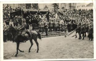 1940 Kolozsvár, bevonulás, Horthy Miklós / entry of the Hungarian troops &#039;vissza&#039; So. Stpl (EK)