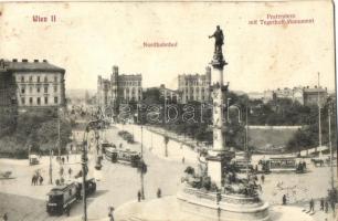 Vienna, Wien II. Nordbahnhof, Pratersten, Tegethoff-Monument / railway station, statue (fl)