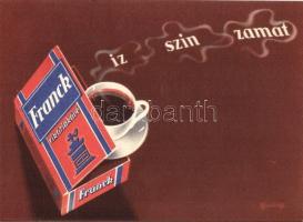 Franck chicory coffee advertisement, published by Klösz György and his son Budapesti Őszi Vásár So. Stpl s: Macskássy Gyula