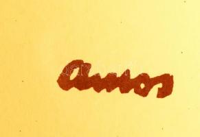 Ámos Imre (1907-1944): Zsidó ünnepek II. Szita (utánnyomás), papír, jelzett a szitán, 32×27 cm