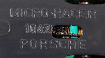 2 db régi Lilliput Micro-Racer Porsche 1047 felhúzható kisautó kék és piros színben, eredeti dobozáb...